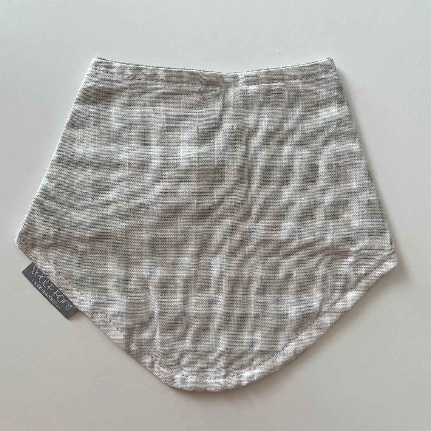 Bandana Bib | Taupe checks