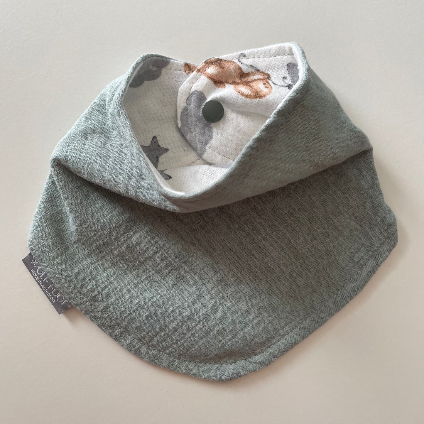Bandana Bib | Seafoam crinkle
