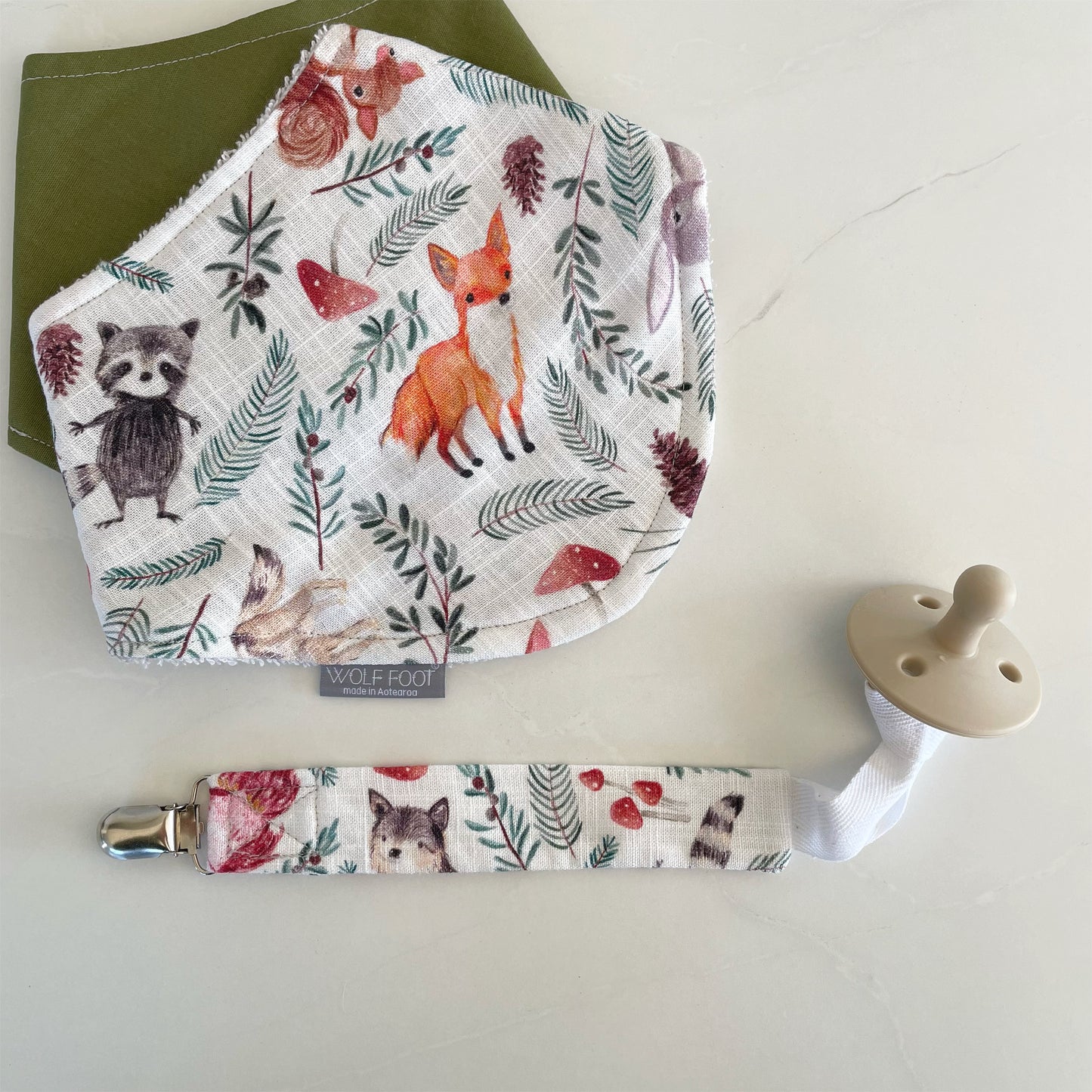 Bandana Bib | Woodland Wolf