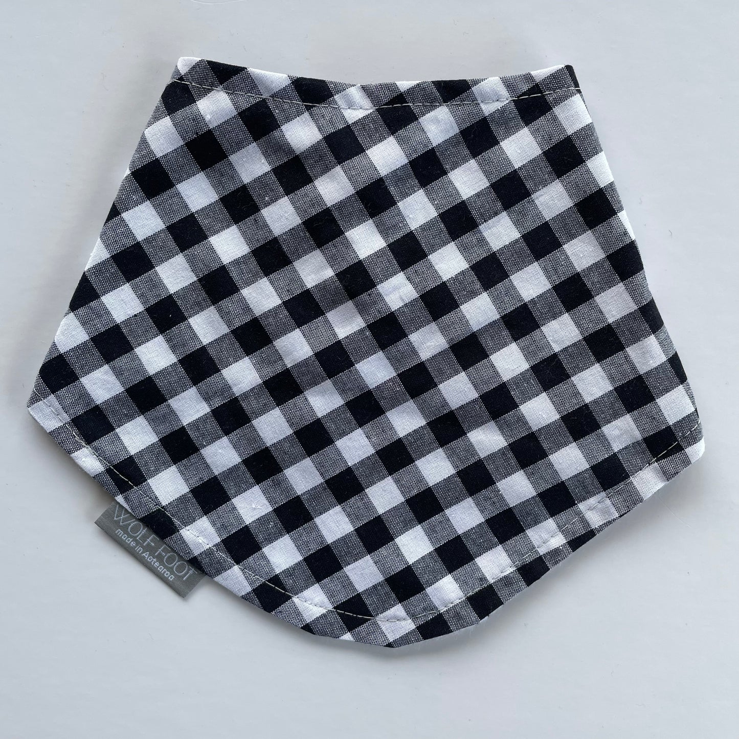 Bandana Bib | Gingham Black