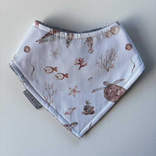 Flat Style Bib | Turtle Seascape