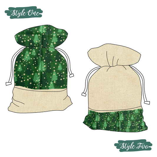 Santa Sack | Green Trees