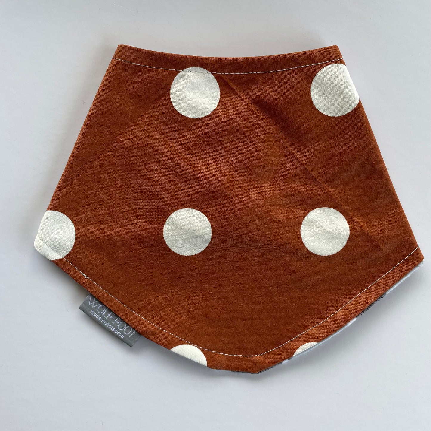 Bandana Bib | Brown Polka Dot