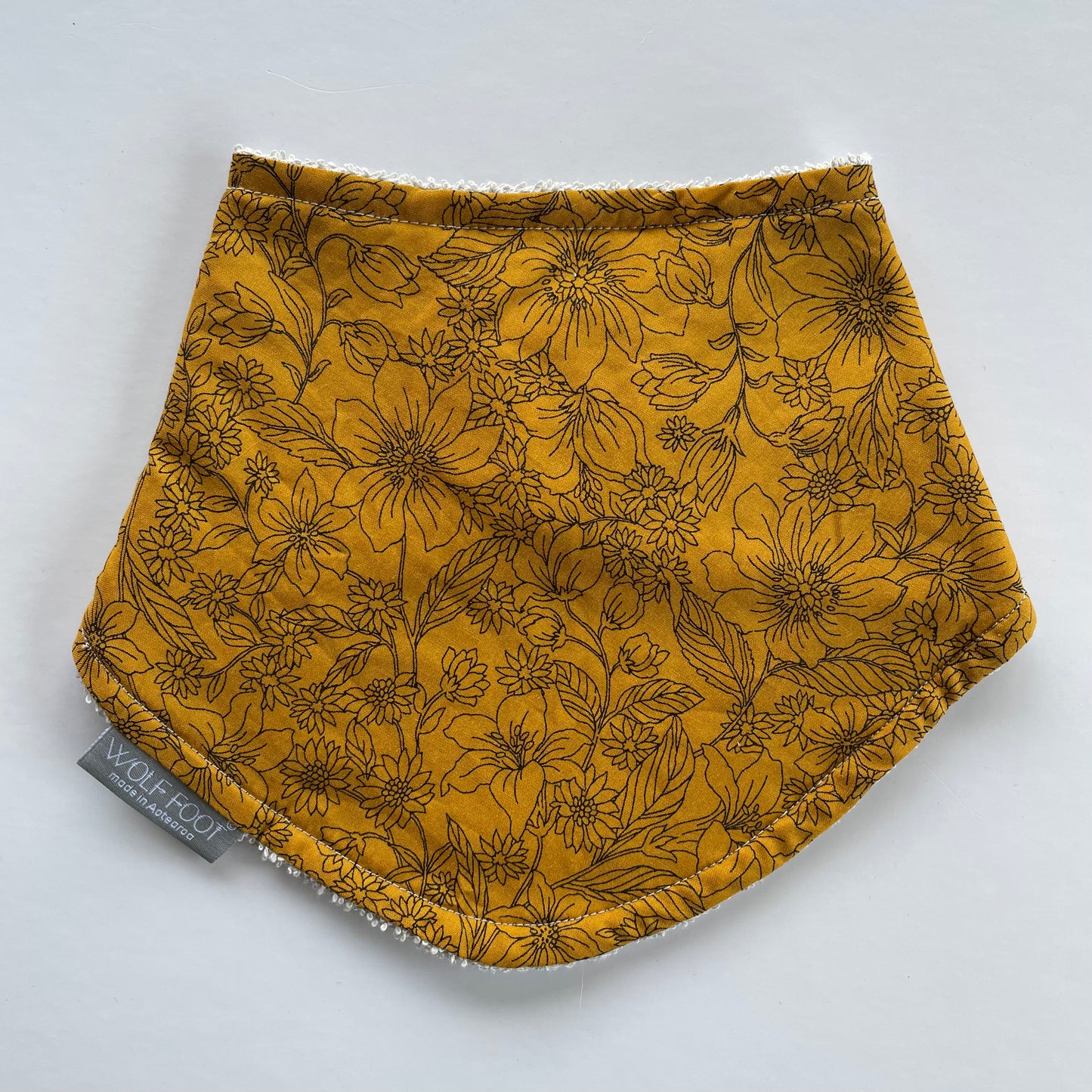 Bandana Bib | Mustard Floral