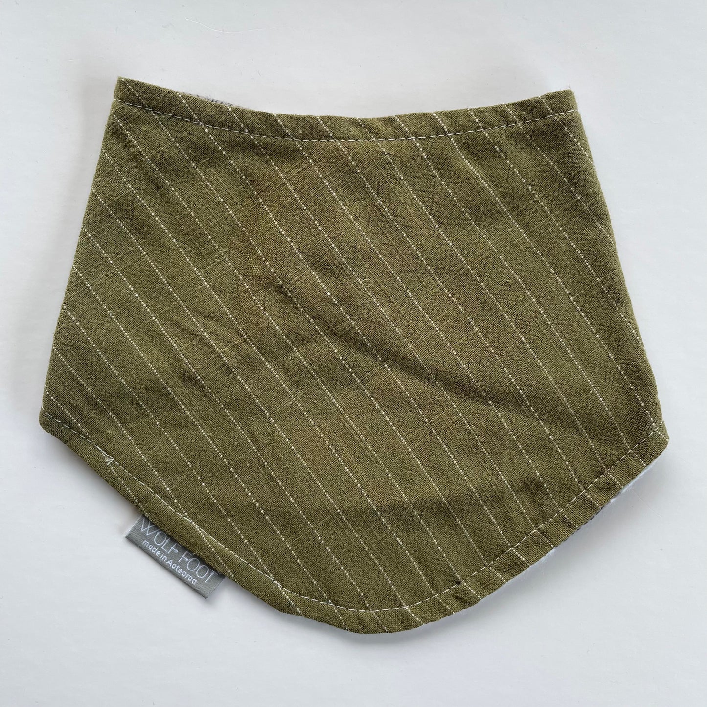 Bandana Bib | Khaki Pinstripe